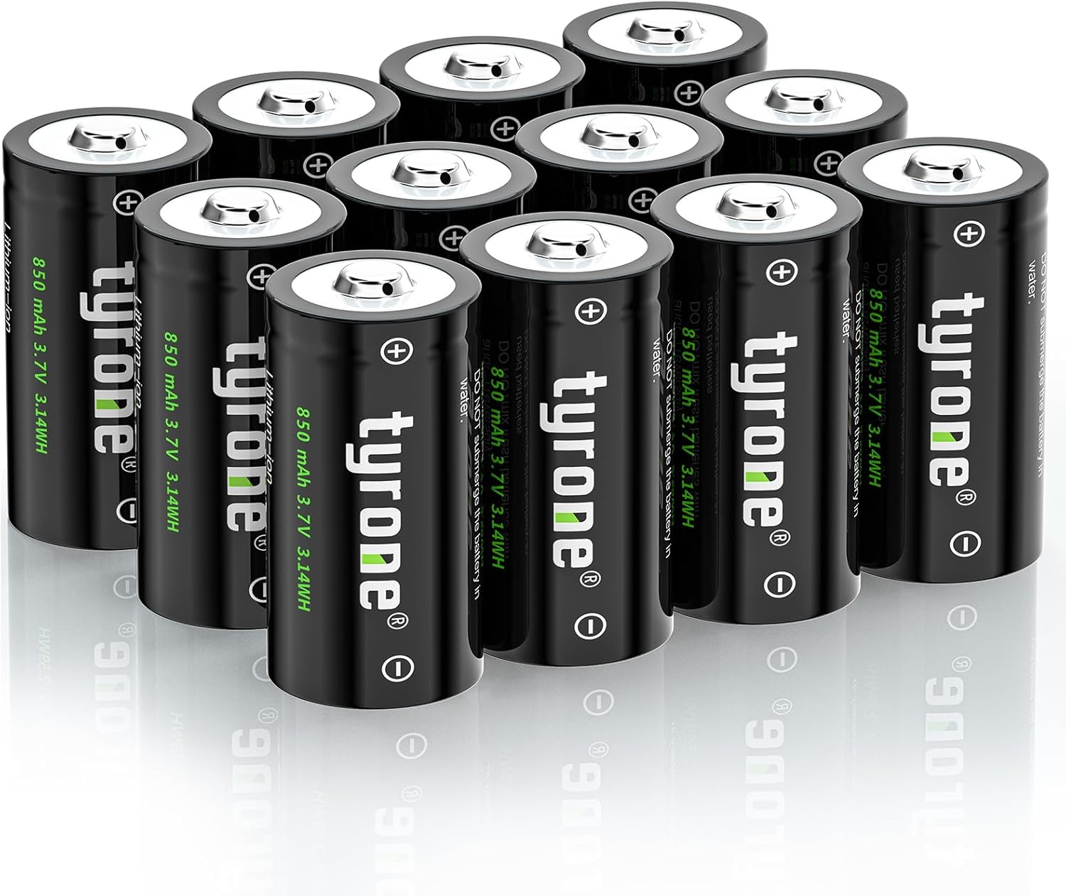 tyrone Baterías CR123 de 3.7 V, 123 baterías, paquete de 12 baterías de litio CR123A para cámara Arlo VMC3030 VMS3330 3530 sistema de alarma se