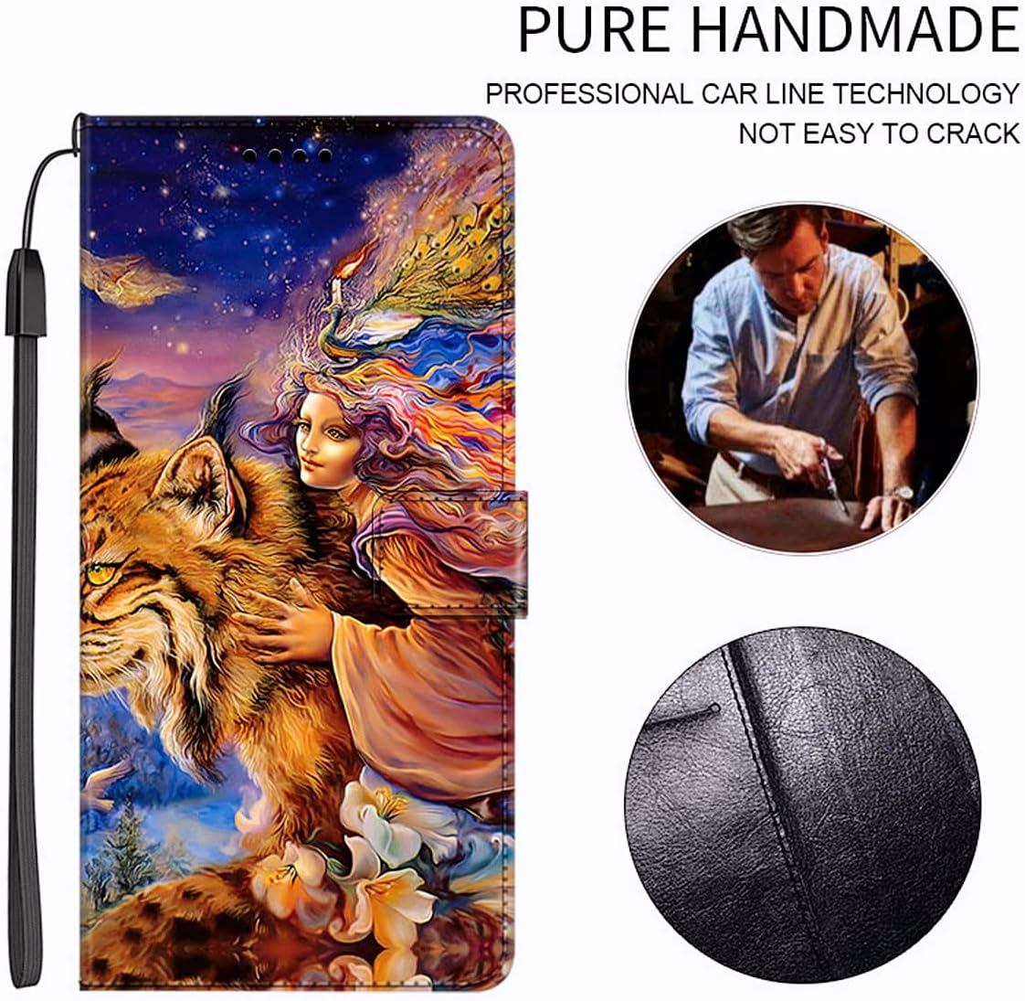 Funda de piel sintética con función atril y tapa abatible para Apple iPhone 5S 6S 7 8 Plus SE XR XS 11 12 13 Pro Max, personaliza la imagen en la