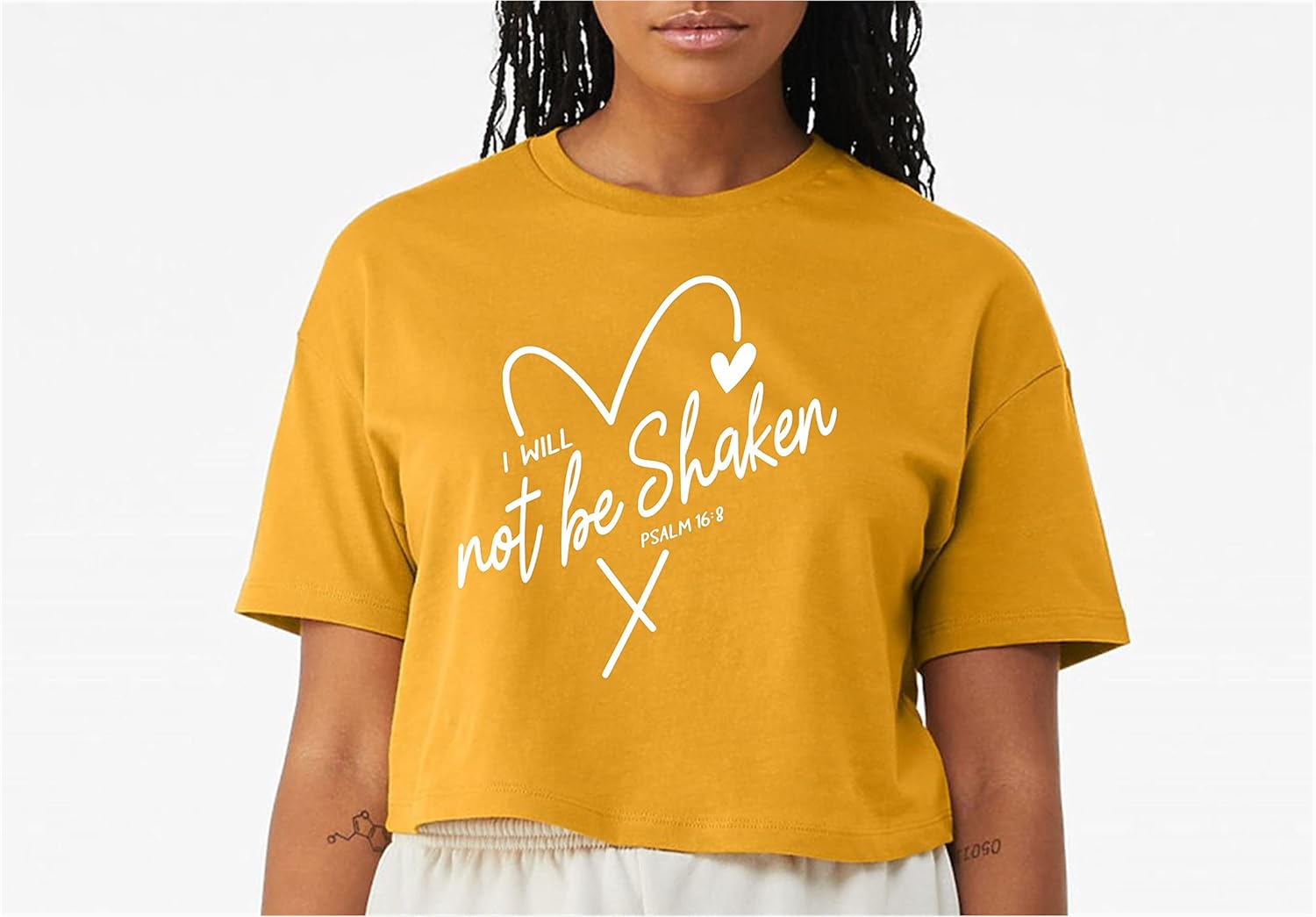 Adhesivos para planchar con texto en inglés “I Will not be Shaken” (No seré sacudido), parches de vinilo para ropa, camisetas y camisetas  Christian