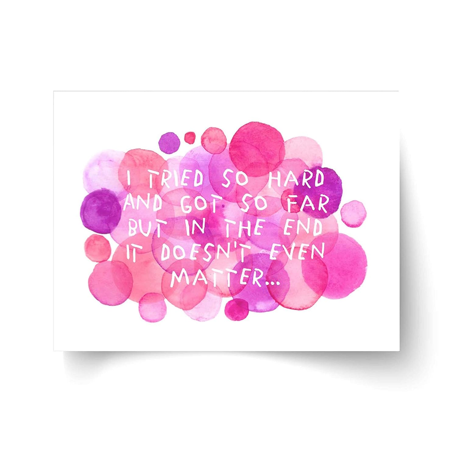 Linkin Park In the End Lyrics – Unframed Print