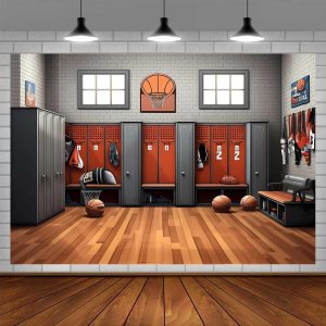 Fondo de baloncesto para vestuario, 7 x 5 pies, fondo de fotografía de gimnasio con temática deportiva, suministros de fiesta, decoración de club de Fondo de baloncesto para vestuario, 7 x 5 pies, fondo de fotografía de gimnasio con temática deportiva, suministros de fiesta, decoración de club de