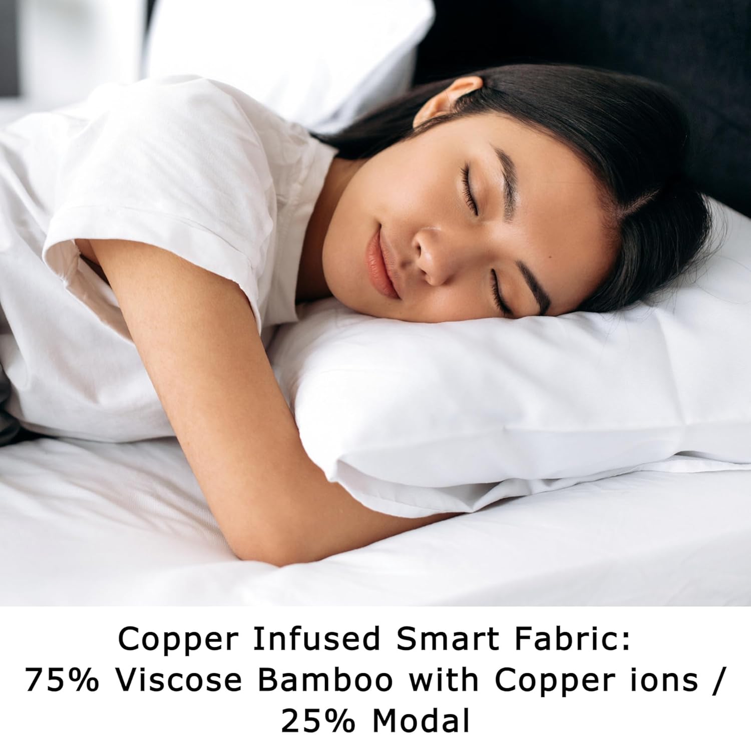Funda de almohada de cobre antiacné – Funda de almohada de viscosa refrescante, 1 funda de almohada de seda vegana probada por dermatólogos, tamaño