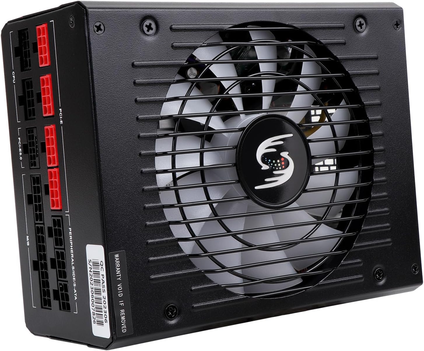 Fuente de alimentación de 1250 W RGB totalmente modular ATX 3.0 PCIe 5.0 PSU activo PFC Gaming PC fuentes de alimentación de voltaje completo