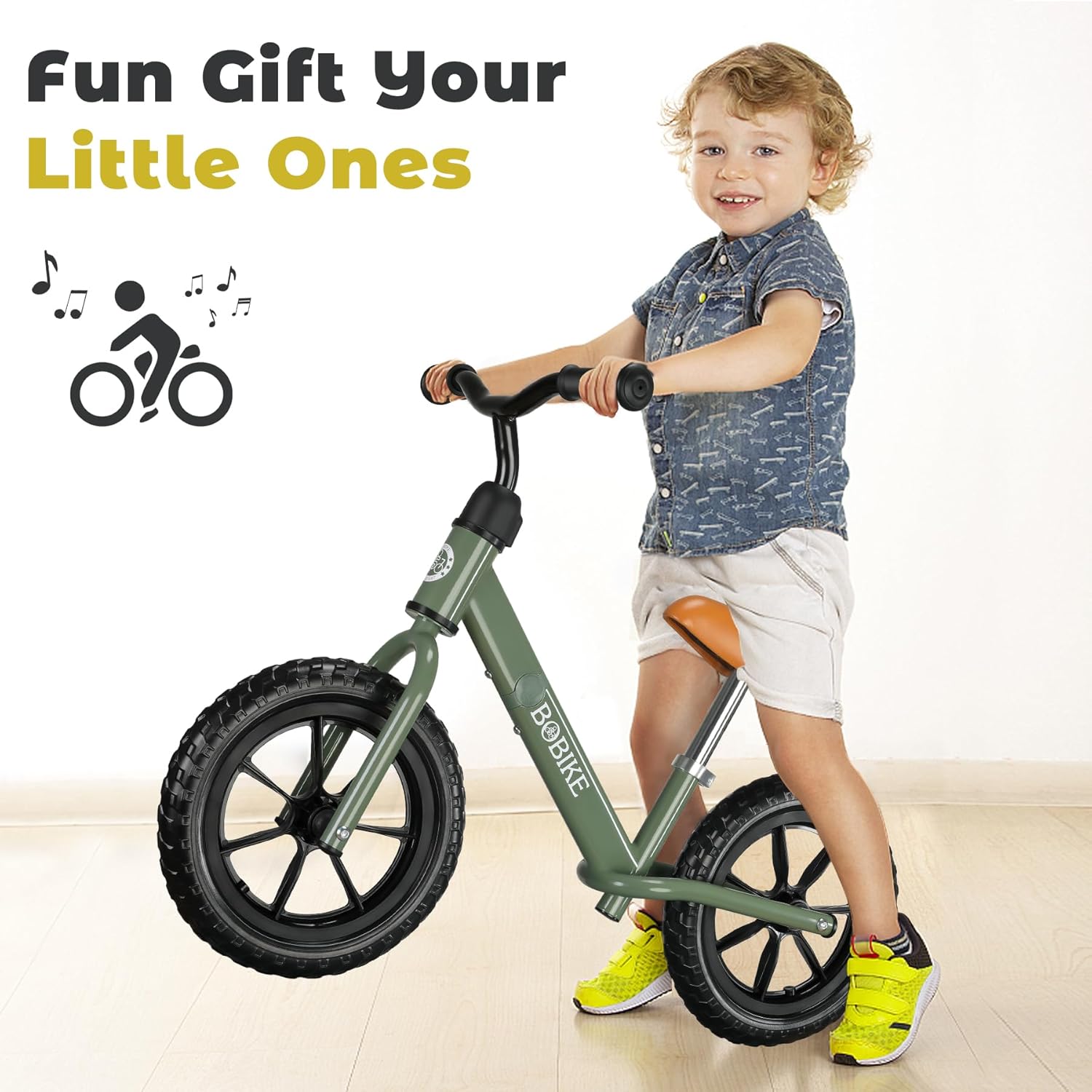 Bicicleta de equilibrio para niños de 2 a 5 años, asiento ajustable y manillar sin pedal, bicicleta de entrenamiento sin pedales, el mejor regalo