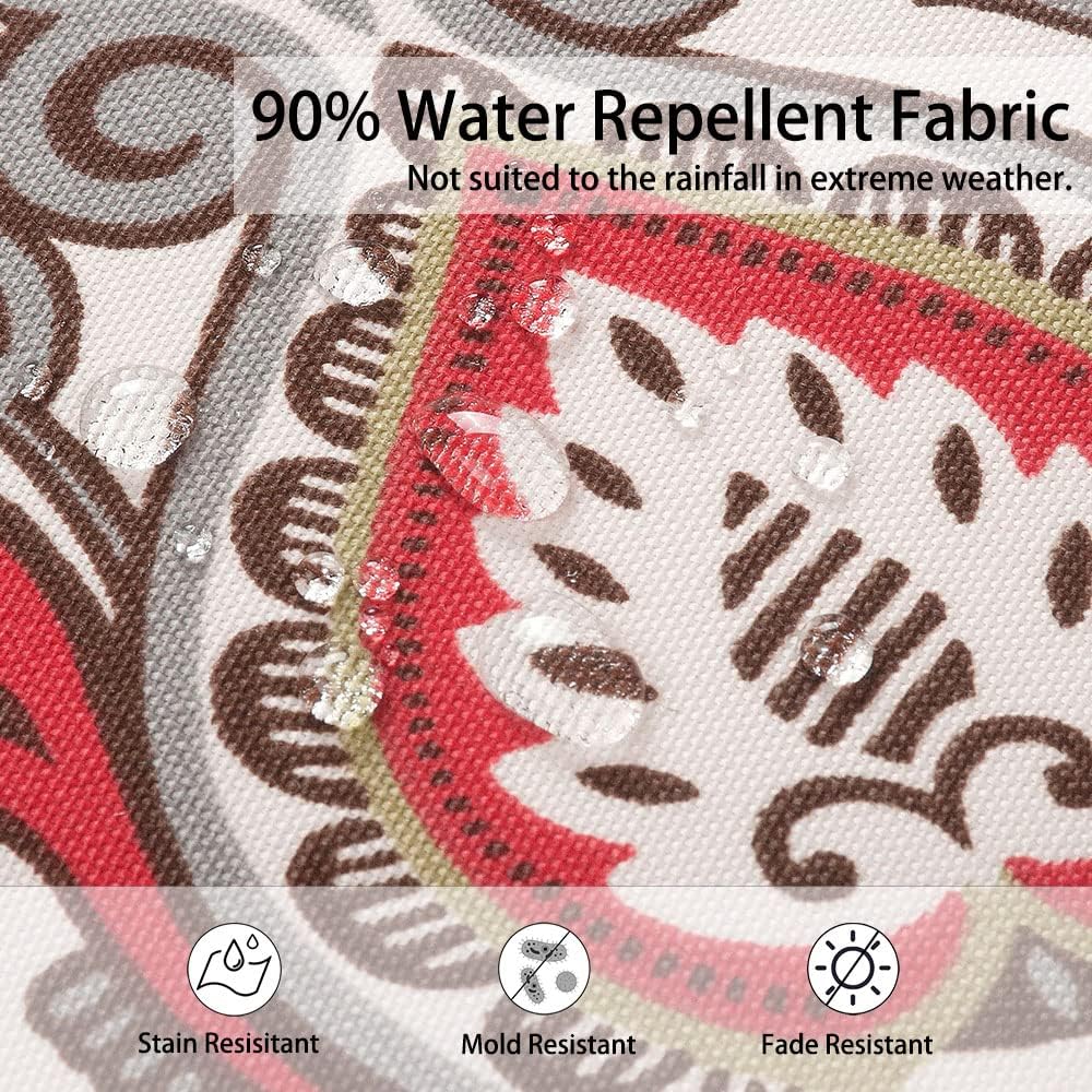 Funda de cojín para banco de patio, 45 x 18 x 3 pulgadas, sin relleno. Funda de repuesto resistente al agua, protección UV, para sofá biplaza con