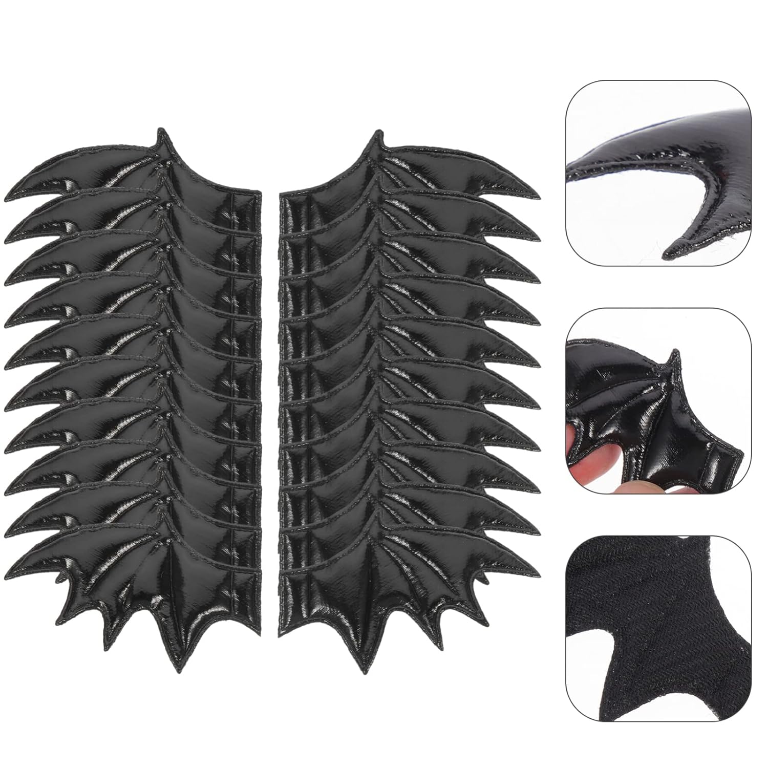 NOLITOY 200 piezas de alas de demonio mini alas de ángel de alas de ángel para adornos, sombrero, alas de demonio, alas malvadas, manualidades,