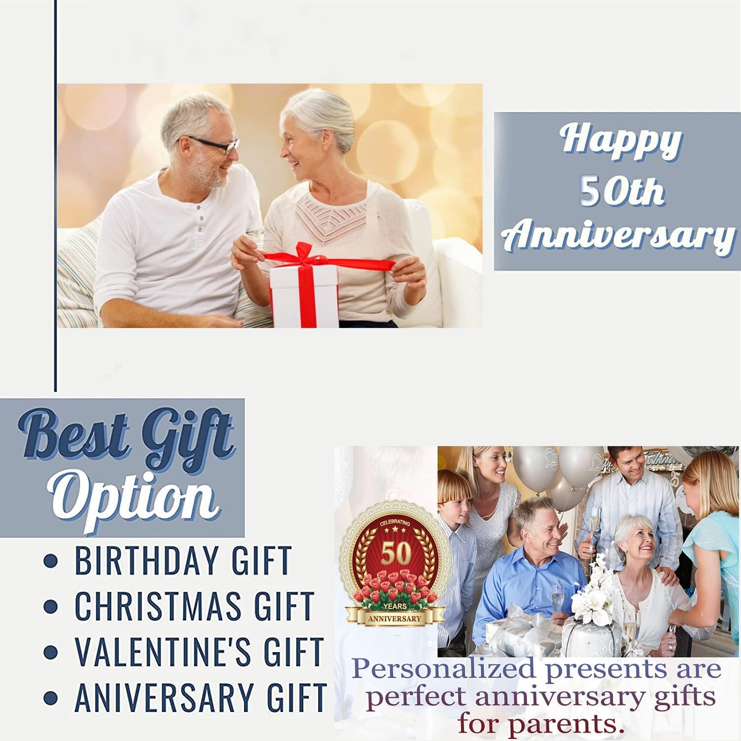 Manta de 50 aniversario de 80 x 60 pulgadas, regalo para 50 aniversario de boda, manta dorada de 50 años de matrimonio para parejas, padres,