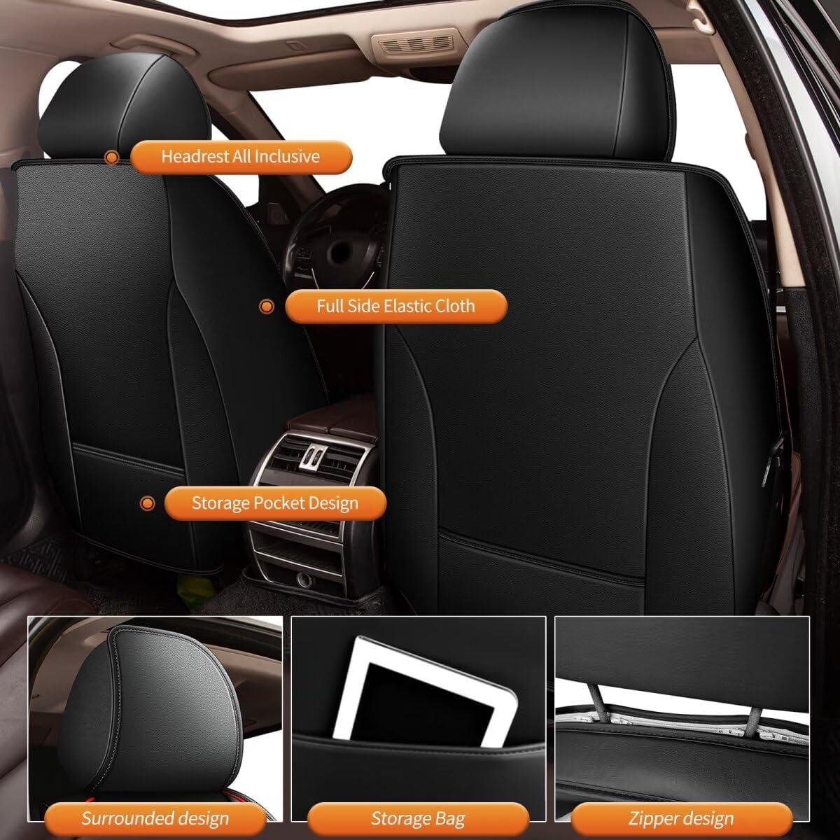AOMSAZTO Funda de asiento personalizada para Mazda 6 2007-2021 Mazda6, fundas de asiento de automóvil de piel sintética compatibles con bolsa de