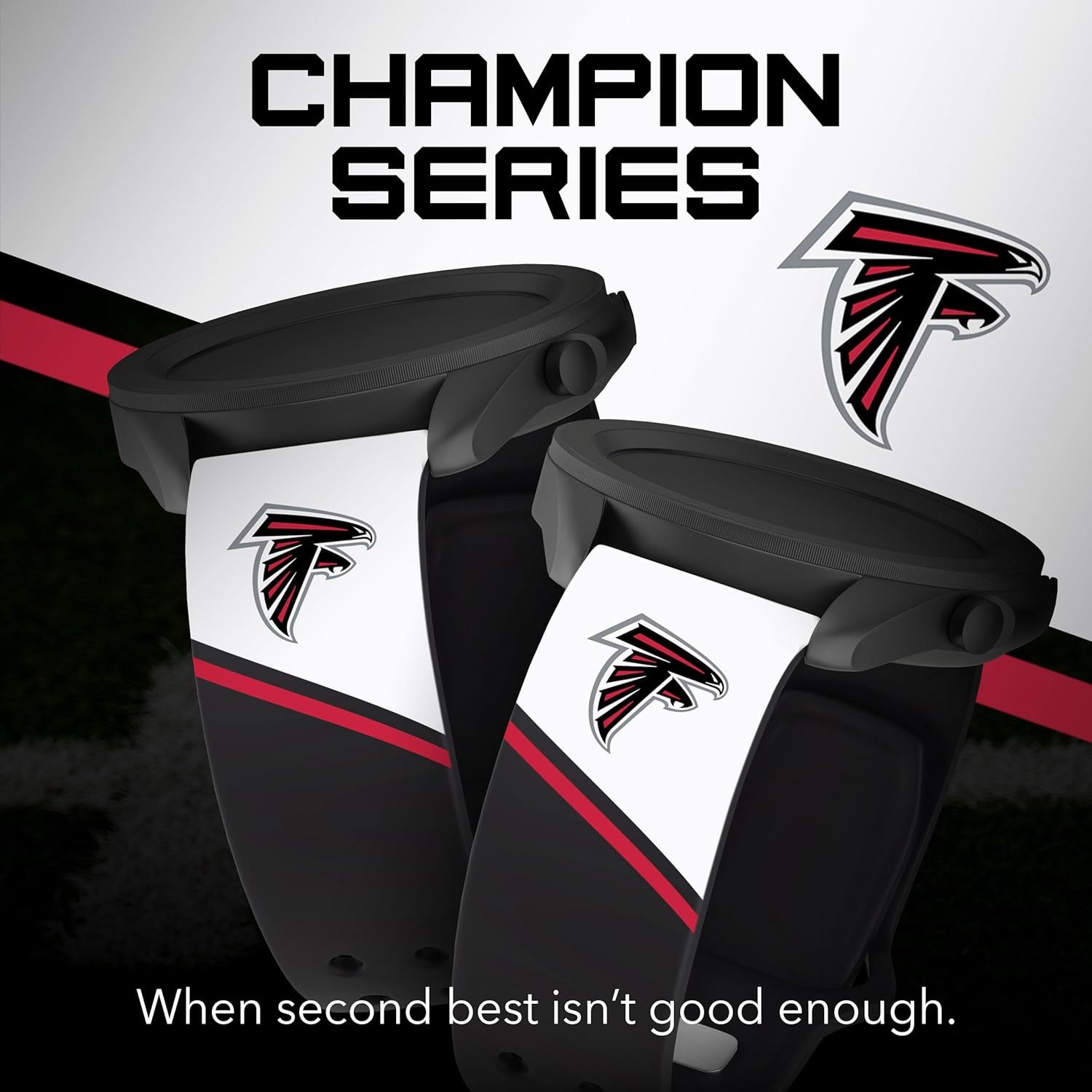 Game Time Atlanta Falcons HD Champion Series – Correa de reloj compatible con Samsung Galaxy Watch