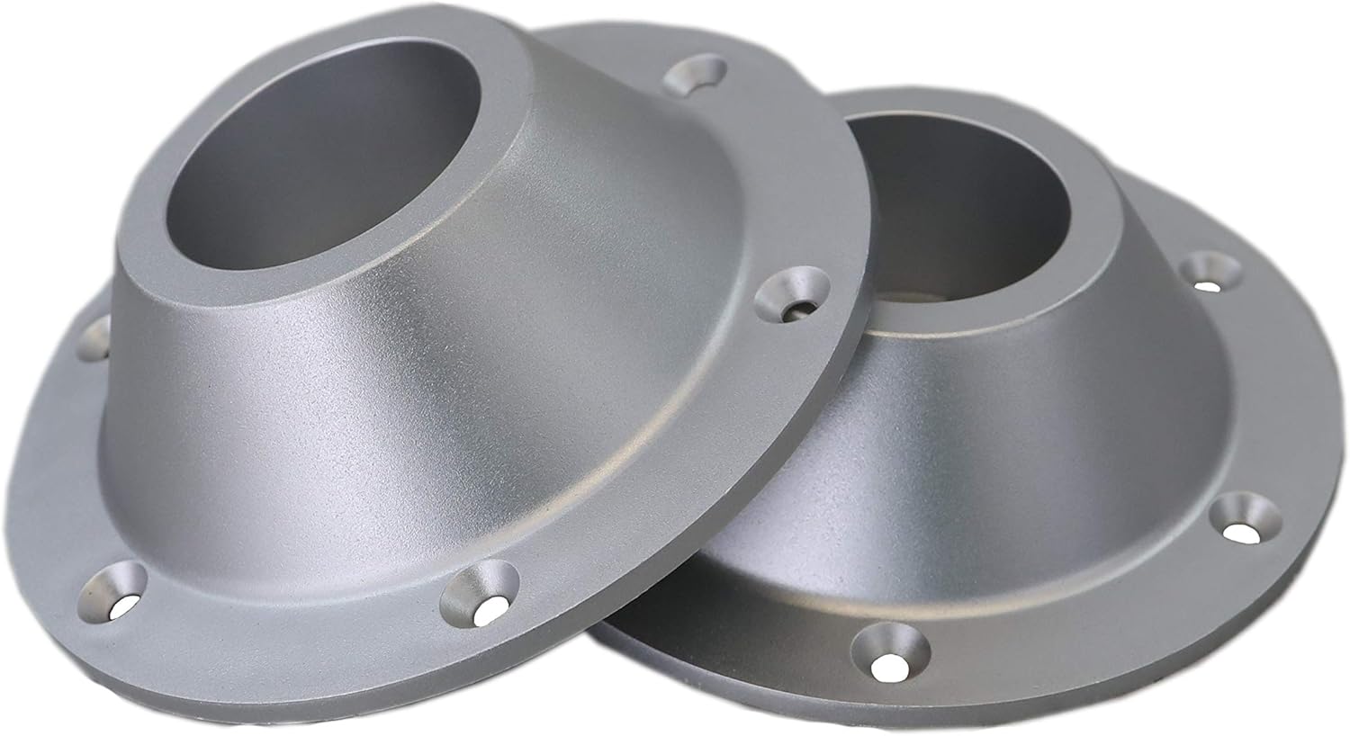 Class A Customs  Patas de mesa de metal plateado de 27.5 pulgadas, con 2 bases de plástico plateadas para montaje en superficie (1 pata plateada, 2