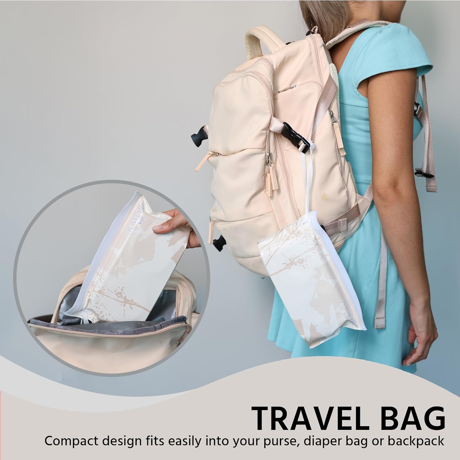 KATORI Kids – Placa de succión para el bebé para llevar, juego de 5 platos de silicona de viaje para bebés con bolsa de viaje, plato para niños