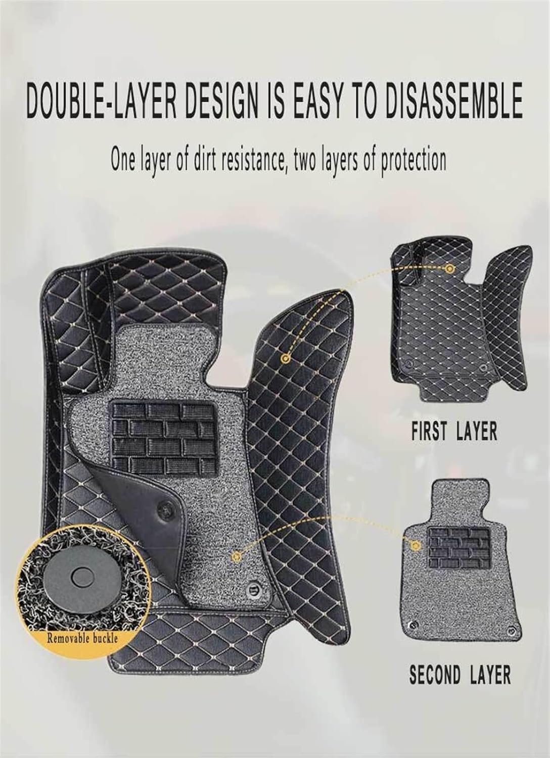 Alfombrillas de coche para Nissans X-Trail Rogues T32 2017 2016 2015 2014 alfombras de lujo de doble capa con lazo de alambre accesorios interiores