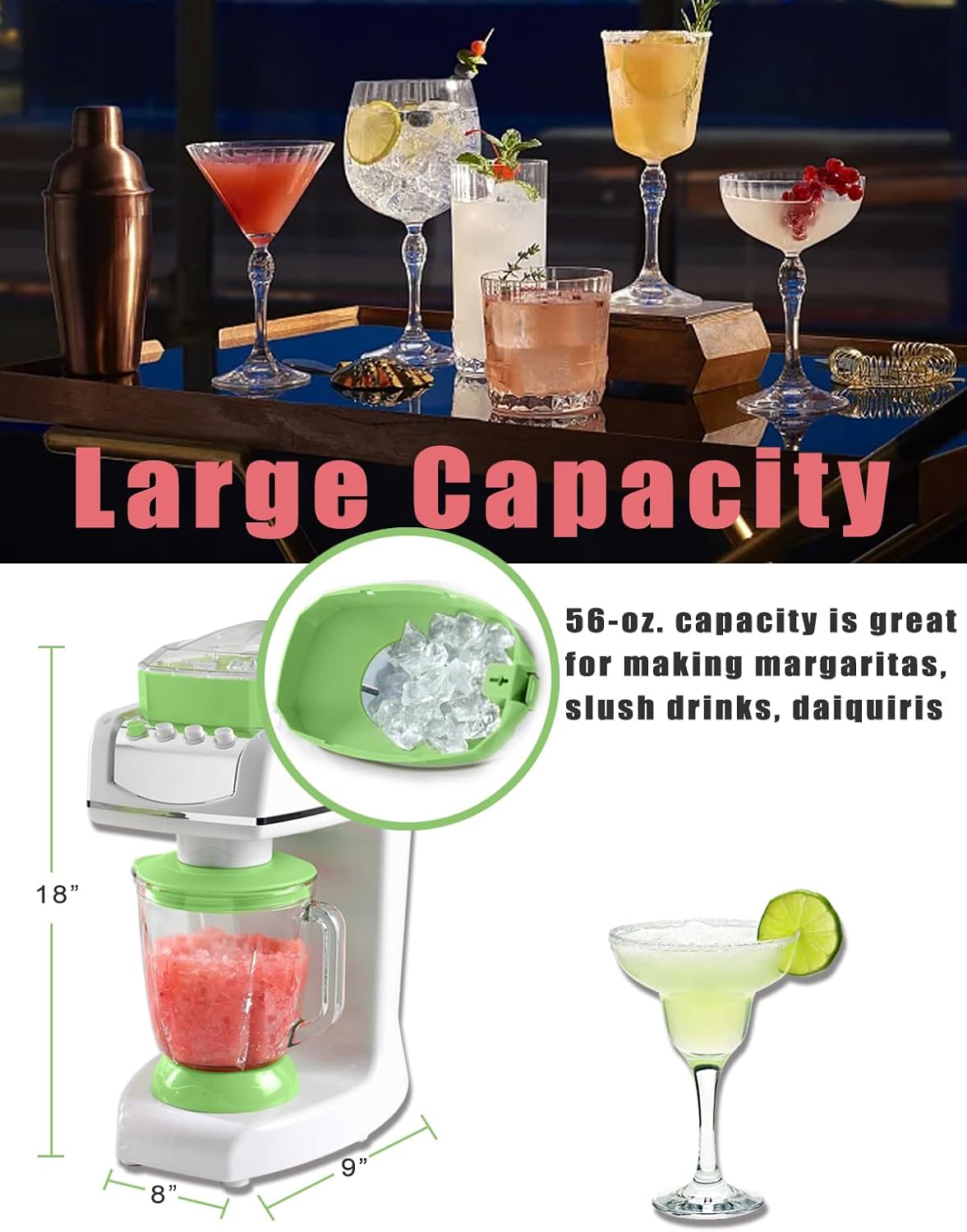 Máquina de Margarita de encimera de 56 onzas – para Margarita y Slushie