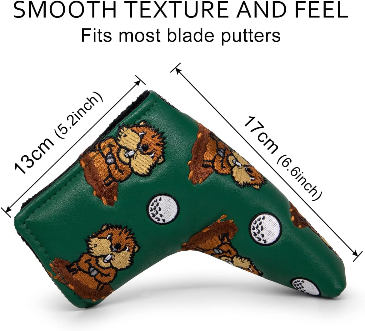 Barudan Golf Groundhog Golf Driver Head Cover Headcover 3 Wood Cover Hybrid Headcover Putter Head Cover -Fairway Rescue Wood Head Cover fits for