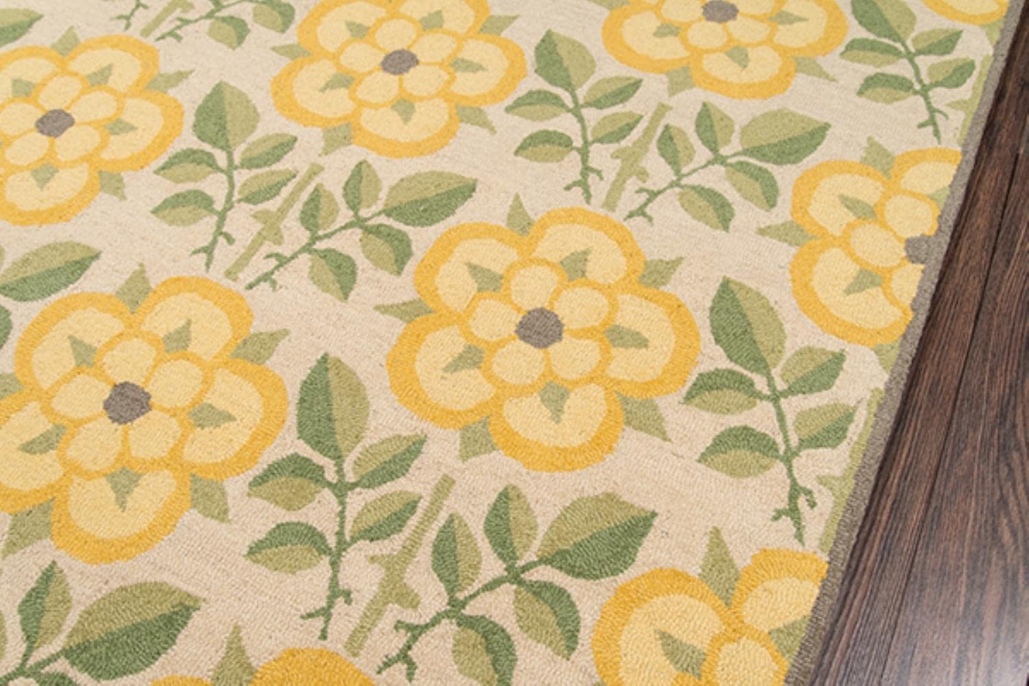 Momeni Rugs Newport Collection, alfombra contemporánea 100% de lana copetuda a mano, 5 x 8 pies, amarillo