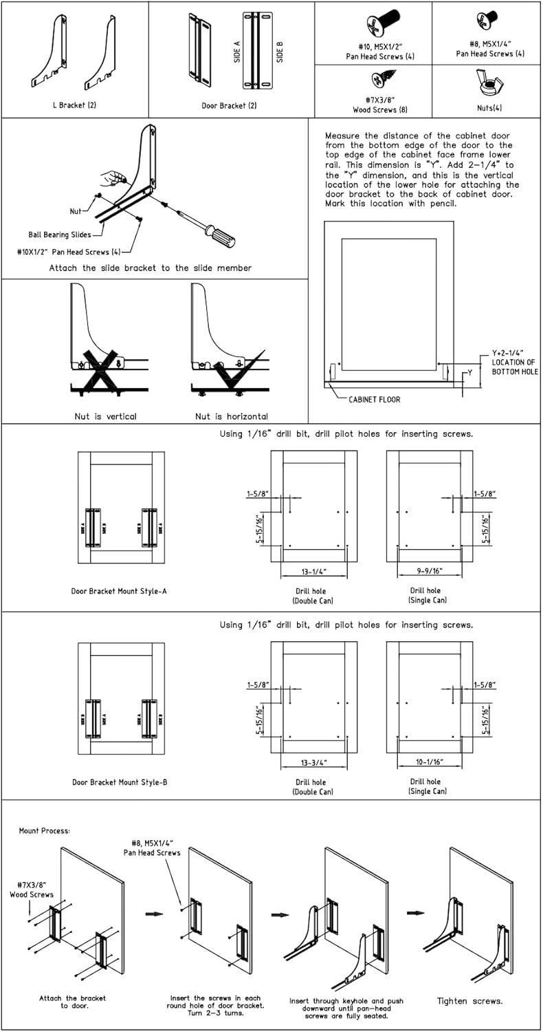 Hardware Resources Kit de montaje de puerta para la serie CAN-EBM, cromo pulido