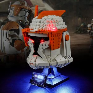 Vaodest Luz LED para Lego Clone Commander Cody Helmet 75350 Juego de modelos de bloques de construcción, diseño y configuración compatible con el Vaodest Luz LED para Lego Clone Commander Cody Helmet 75350 Juego de modelos de bloques de construcción, diseño y configuración compatible con el