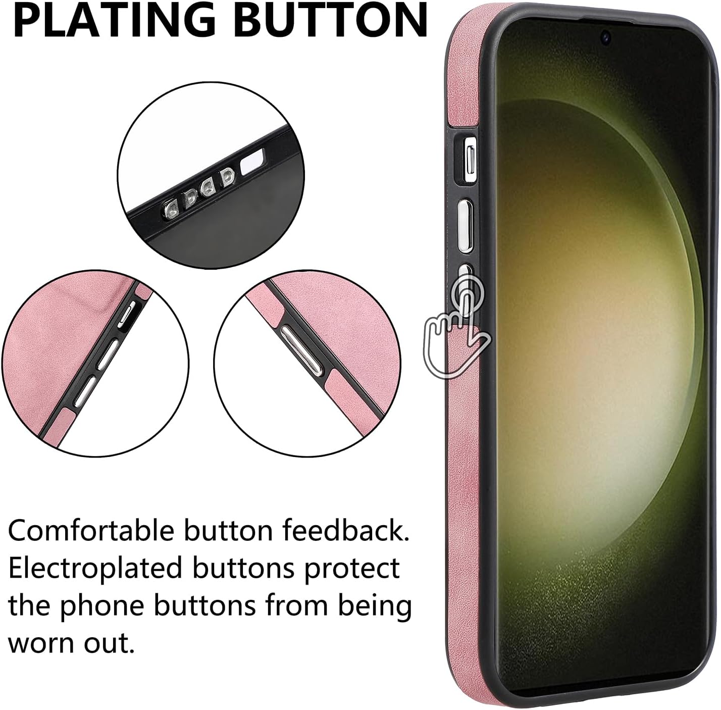Asuwish Funda de teléfono para Samsung Galaxy S23 Ultra 5G con protector de pantalla de vidrio templado y funda delgada de cuero suave, accesorios