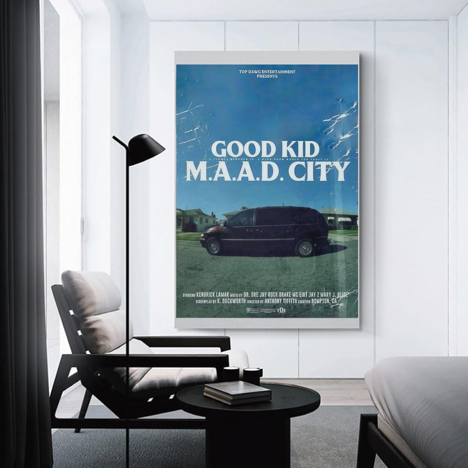 BATTTX Kendrick Lamar – Póster de lienzo de la ciudad de M.A.A.D Good Kid, arte decorativo para pared, sala de estar, dormitorio, decoración,