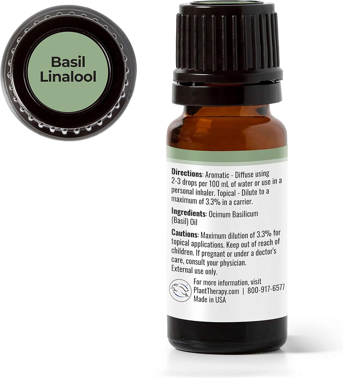 Plant Therapy Aceite esencial de albahaca Linalool 0.3 fl oz (13 oz) 100% puro, sin diluir, grado terapéutico