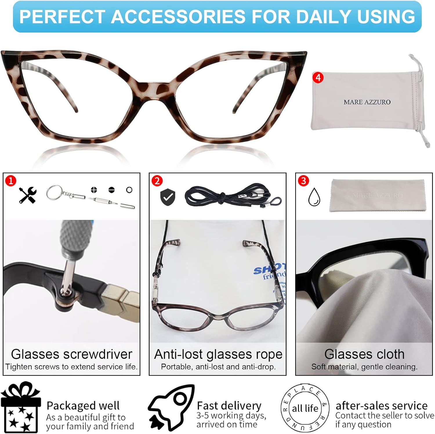 MARE AZZURO Gafas de lectura de ojo de gato para mujer, estilo retro, lindos, 0, 1, 0, 1,25, 1,5, 1,75, 2,0, 2,25, 2,5, 2,75, 3,0, 3,5, 4,0, 5,0, 6,0