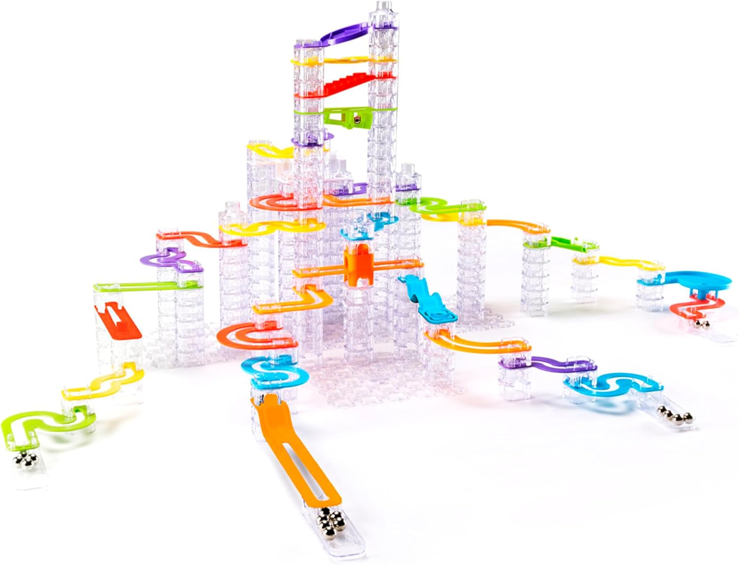 Fat Brain Toys Trestle Tracks Pro – Carrera modular de mármol de 274 piezas, juguete STEAM, a partir de 8 años