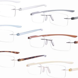 Eyekepper Paquete de 6 lentes de lectura sin montura de color mixto para mujer, lentes de lectura sin marco para hombres +3.50 Eyekepper Paquete de 6 lentes de lectura sin montura de color mixto para mujer, lentes de lectura sin marco para hombres +3.50