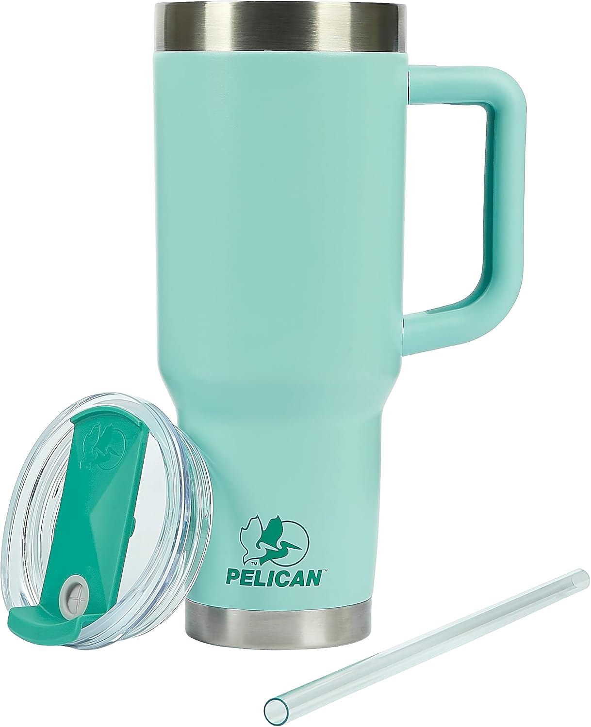 Pelican Hydration Pelican Porter – Vaso aislado al vacío de 40 onzas, acero inoxidable reciclado de doble pared de viaje con doble tapa, taza de