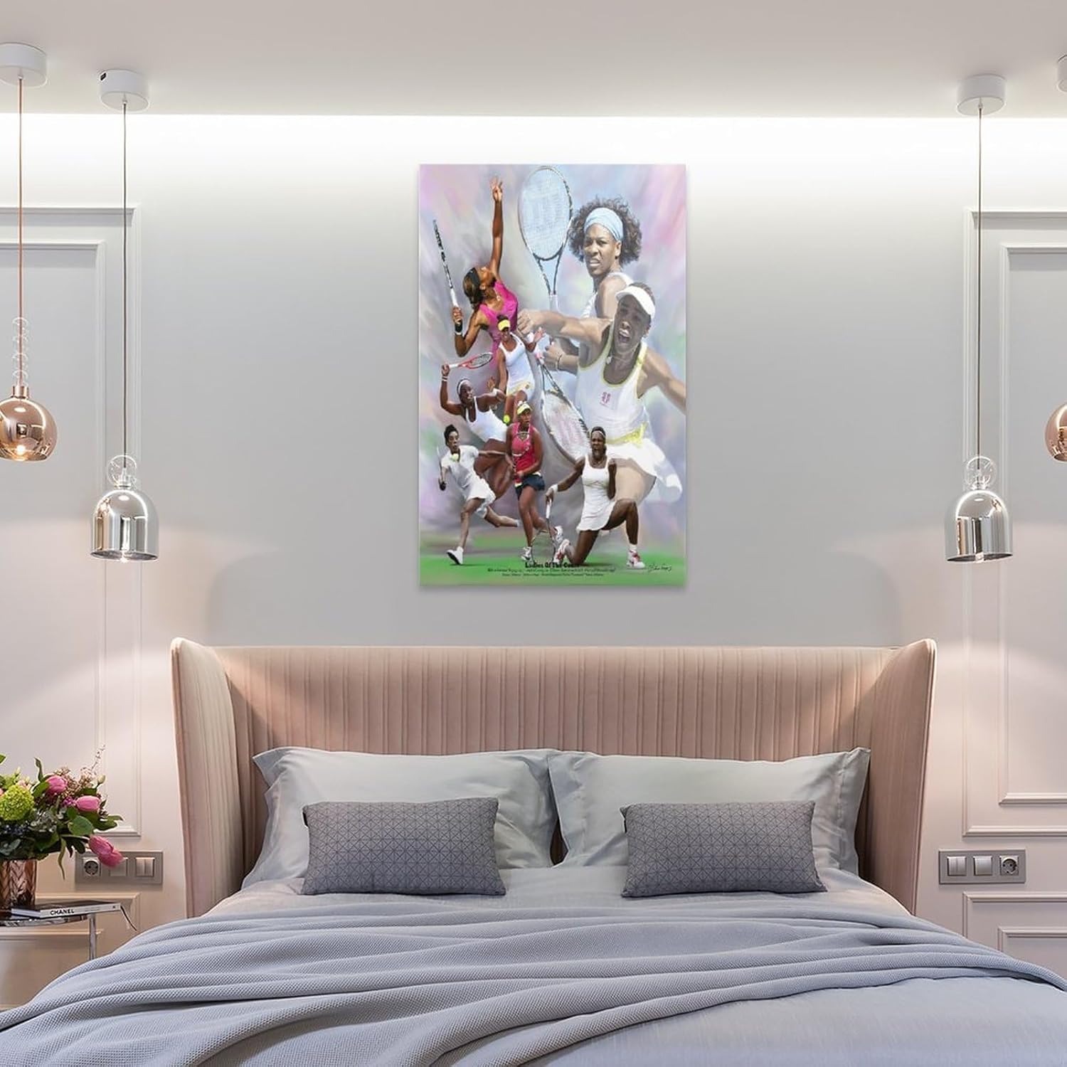Póster deportivo de Coco Gauff famoso jugador de tenis (9) póster de pintura de pared, póster impreso en lienzo, obras de arte, decoración de