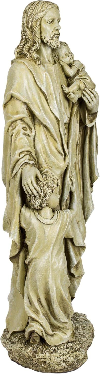 Joseph’s Studio by Roman Inc., Jardín de Jesús con los niños, colección de jardín, estatua religiosa, Sagrada familia, Memorial, ángel, santo