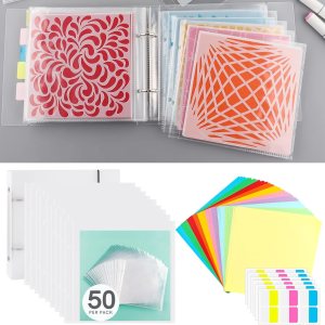 Carpeta de almacenamiento para plantillas de galletas para almacenamiento de plantillas de 6 x 6 pulgadas, troquelados, álbumes de recortes, sello Carpeta de almacenamiento para plantillas de galletas para almacenamiento de plantillas de 6 x 6 pulgadas, troquelados, álbumes de recortes, sello