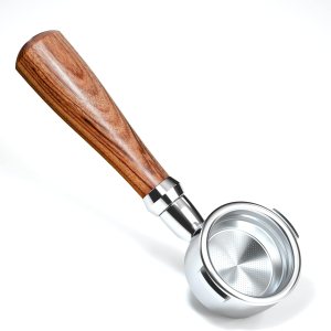 Portafiltro sin fondo de 2.283 in, portafiltro Bulipu compatible con Breville Oracle Touch BES900XL BES920XL BES980XL BES990BSS, mango de madera Portafiltro sin fondo de 2.283 in, portafiltro Bulipu compatible con Breville Oracle Touch BES900XL BES920XL BES980XL BES990BSS, mango de madera