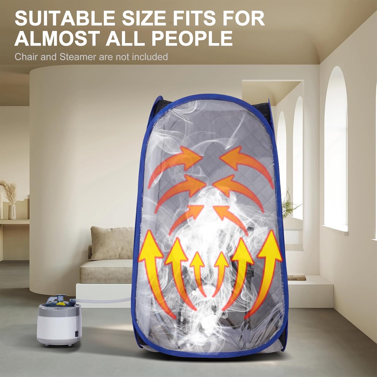 Smartmak Tienda de campaña portátil para sauna de vapor, de cuerpo completo, plegable, para una persona, para terapia de desintoxicación sin