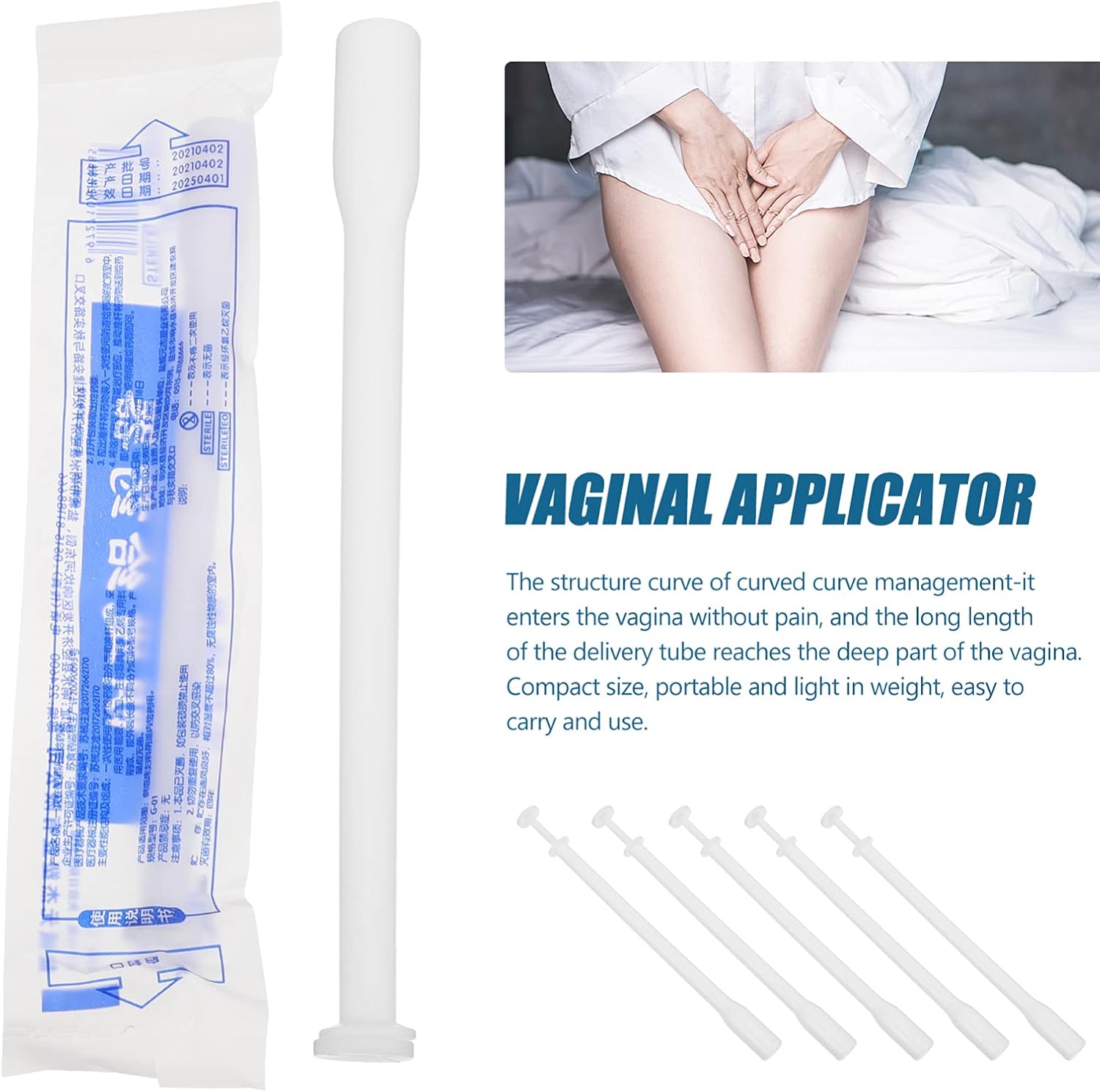 Healifty Aplicador de gel vaginal, 10 aplicadores de crema vaginal desechables, aplicadores de inyectores roscados higiénicos, lubricante