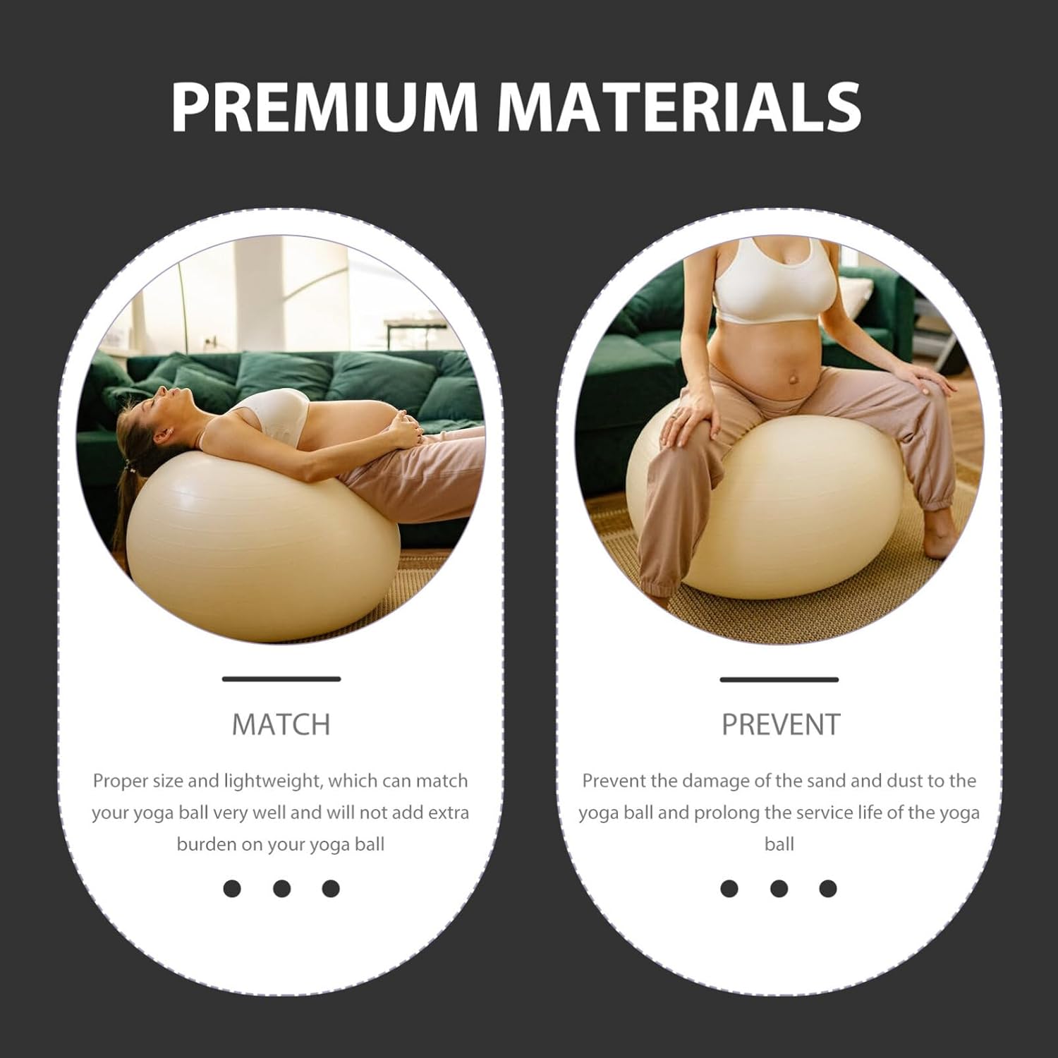BESPORTBLE Cubierta de bola de equilibrio, cubierta de bola de ejercicio, cubierta de bola de entrenamiento lavable, protector de pelota