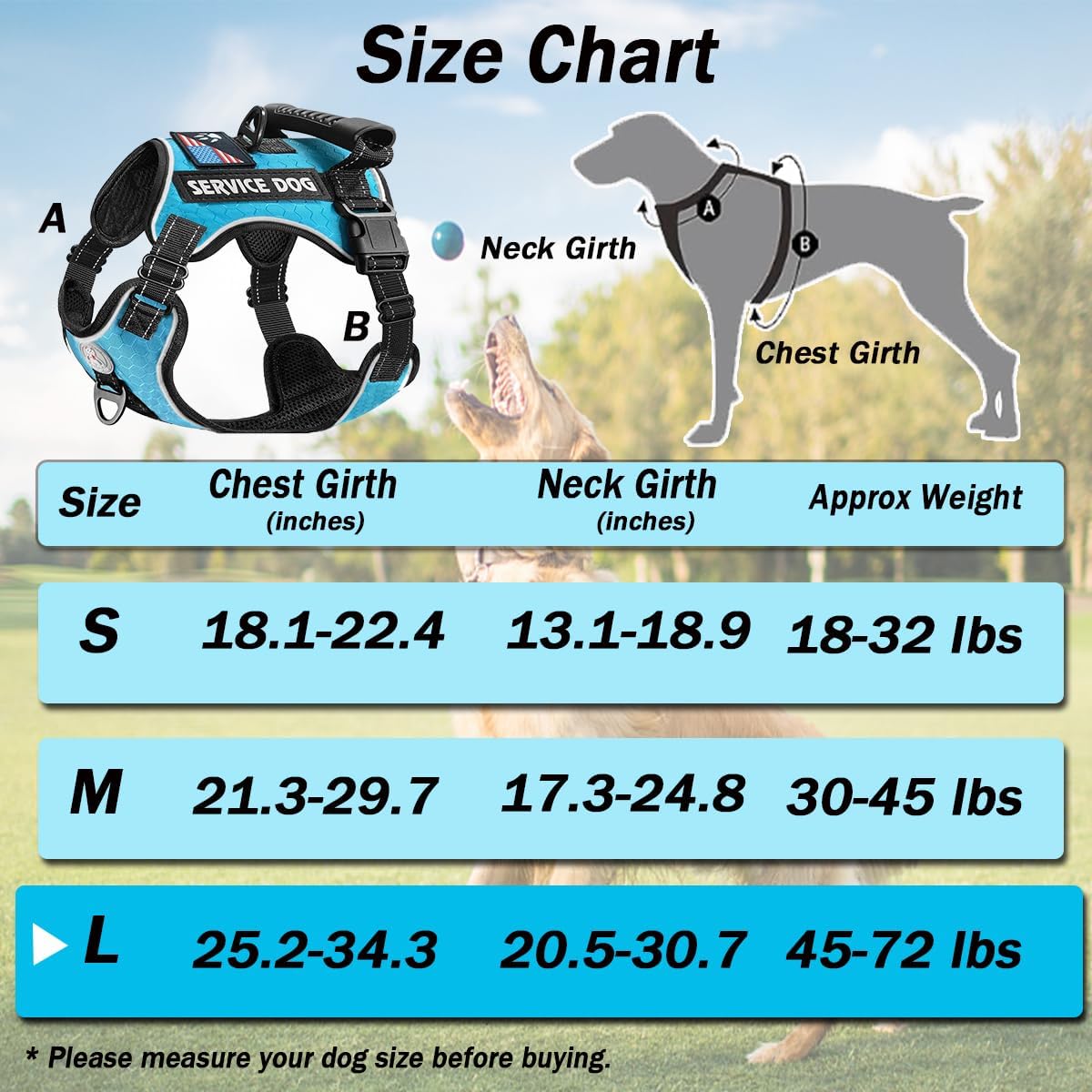 Chaleco para perro de servicio, chaleco de entrenamiento para perros grandes, arnés para perros grandes, sin tirones, con asa, ajustable, suave,
