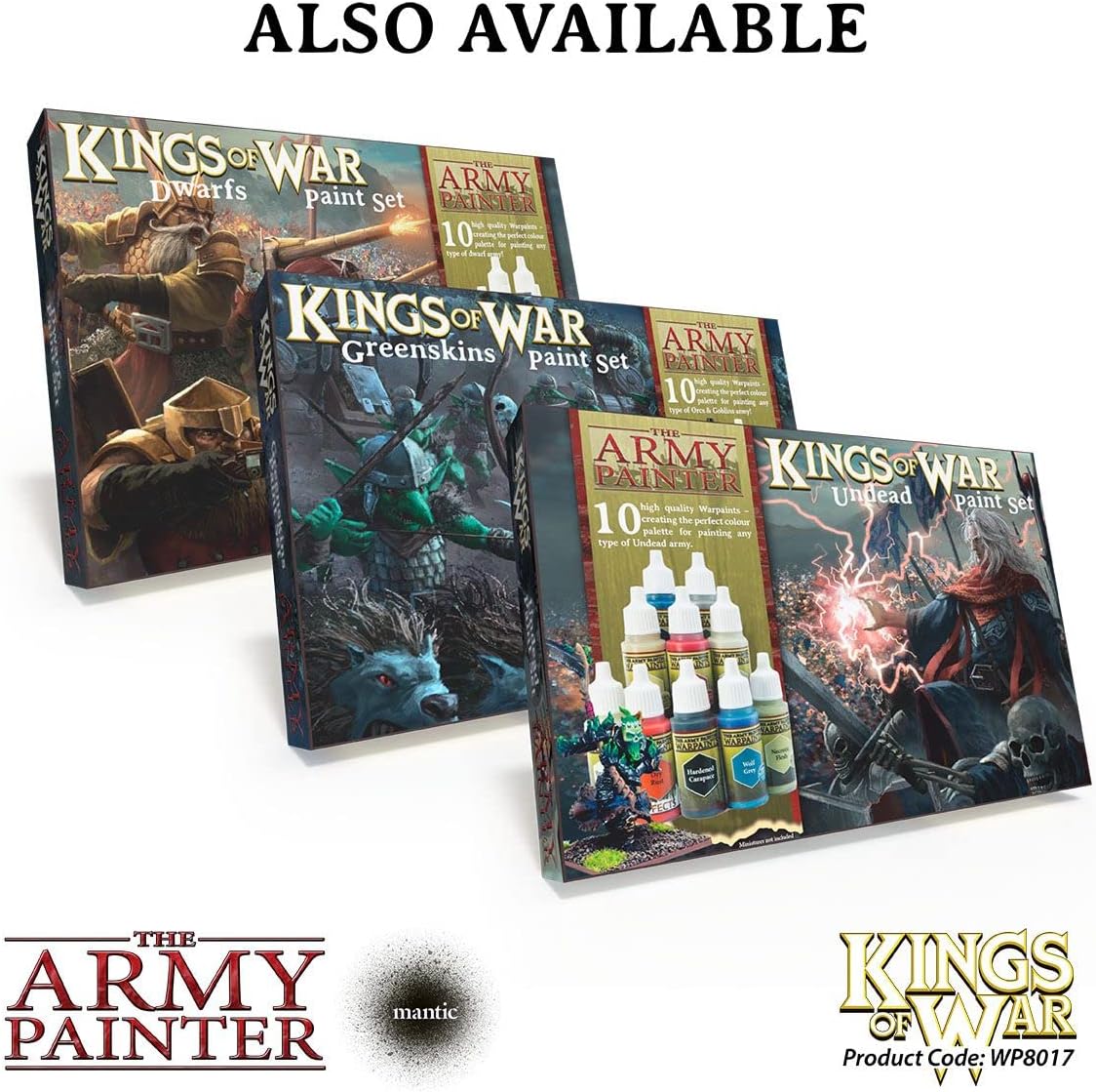 The Army Painter Kings of War Ogres – Juego de pintura en miniatura  Juego de pintura acrílica altamente pigmentada  10 pinturas en miniatura en