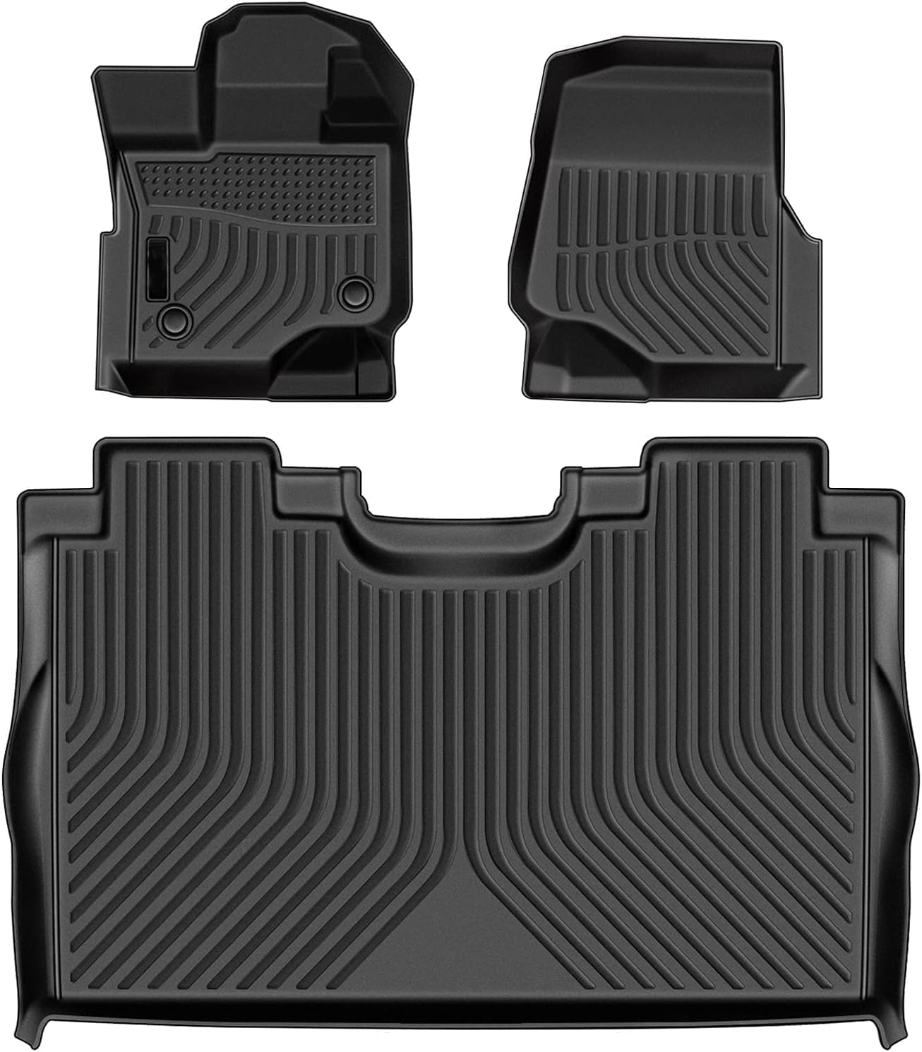 Tapetes de goma para automóvil, tapetes para F150 SuperCrewCrew Cab 2015-2023, tapetes impermeables de elastómero termoplástico (TPE), protección