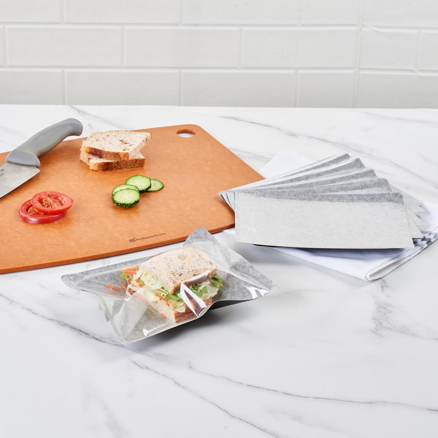 Restaurantware Bag Tek – Bolsas de muestra de calor y sellado de 8.75 pulgadas, 100 bolsas de sellado térmico medianas, bolsas sellables con calor