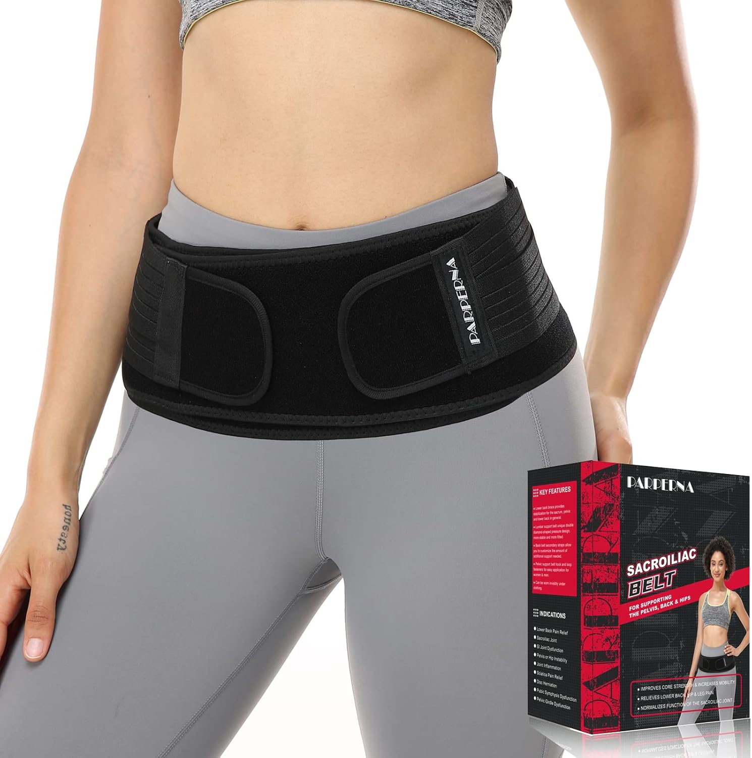 Sacroiliac SI – Cinturón de cadera para mujeres y hombres, cinturón de cadera SI para articulaciones, soporte de espalda baja, soportes de cadera