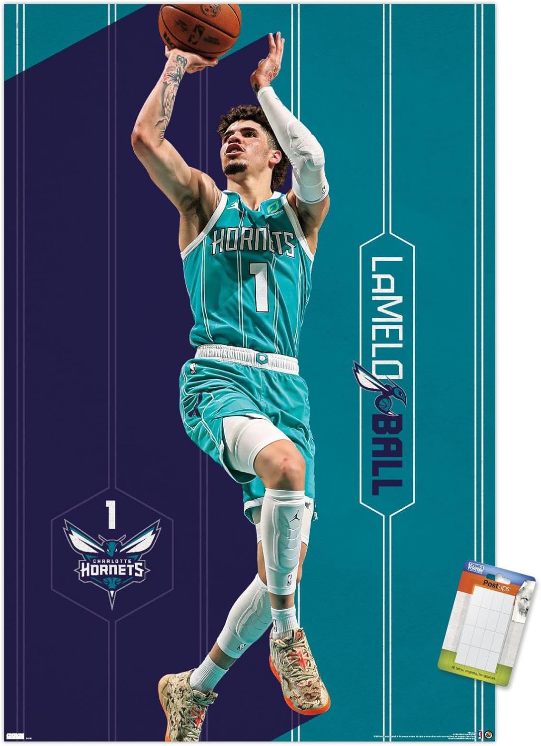 Trends International NBA Charlotte Hornets – Póster de pared LaMelo Ball 23