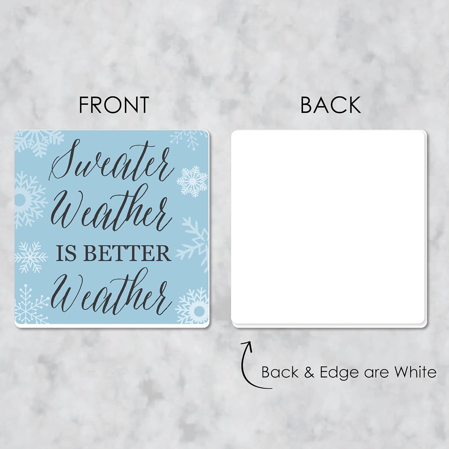 Big Dot of Happiness Winter Wonderland – Juego de 6 posavasos para fiestas de vacaciones y bodas de invierno
