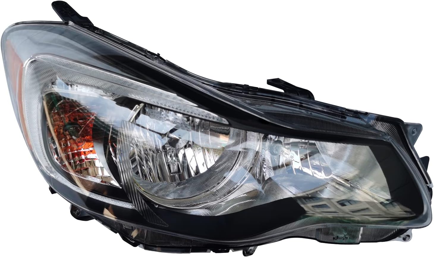 CNCEST Conjunto de faros delanteros halógenos derechos – ajuste directo  carcasa cromada lente transparente – para modelos Subaru Impreza 2015-2016