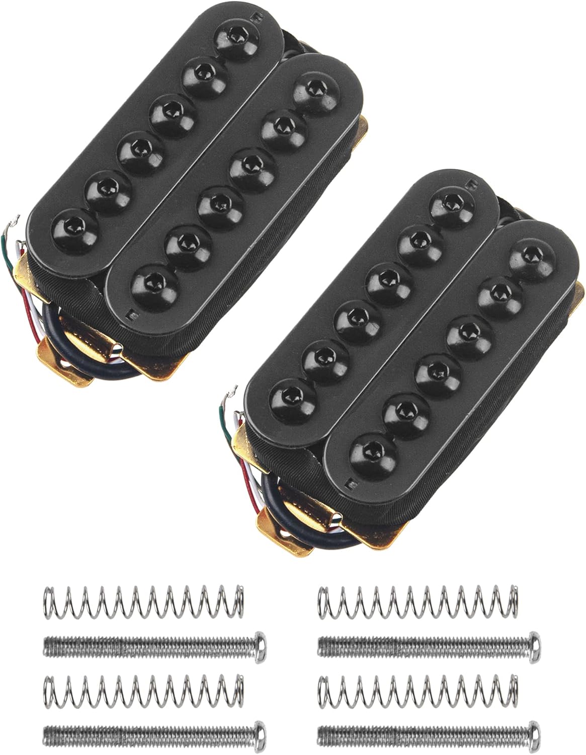 Juego de pastilla de puente de cuello de guitarra eléctrica con imán de alto rendimiento NB compatible con pastilla de guitarra eléctrica (negro)