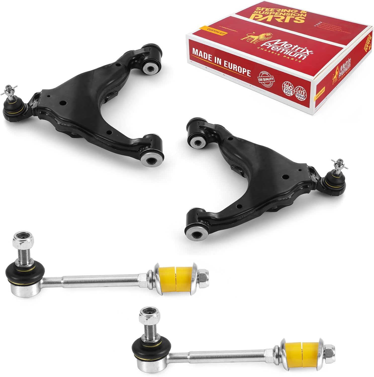 Metrix Premium GDX – Brazo de control inferior LR delantero y barra estabilizadora delantera LR, kit de eslabones para Toyota Tacoma