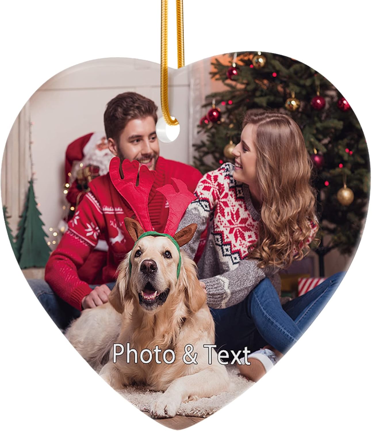 Bemaystar Adornos de Navidad personalizados con foto 2023  Adornos personalizados de imagen y texto para Navidad 2023, regalo personalizado de