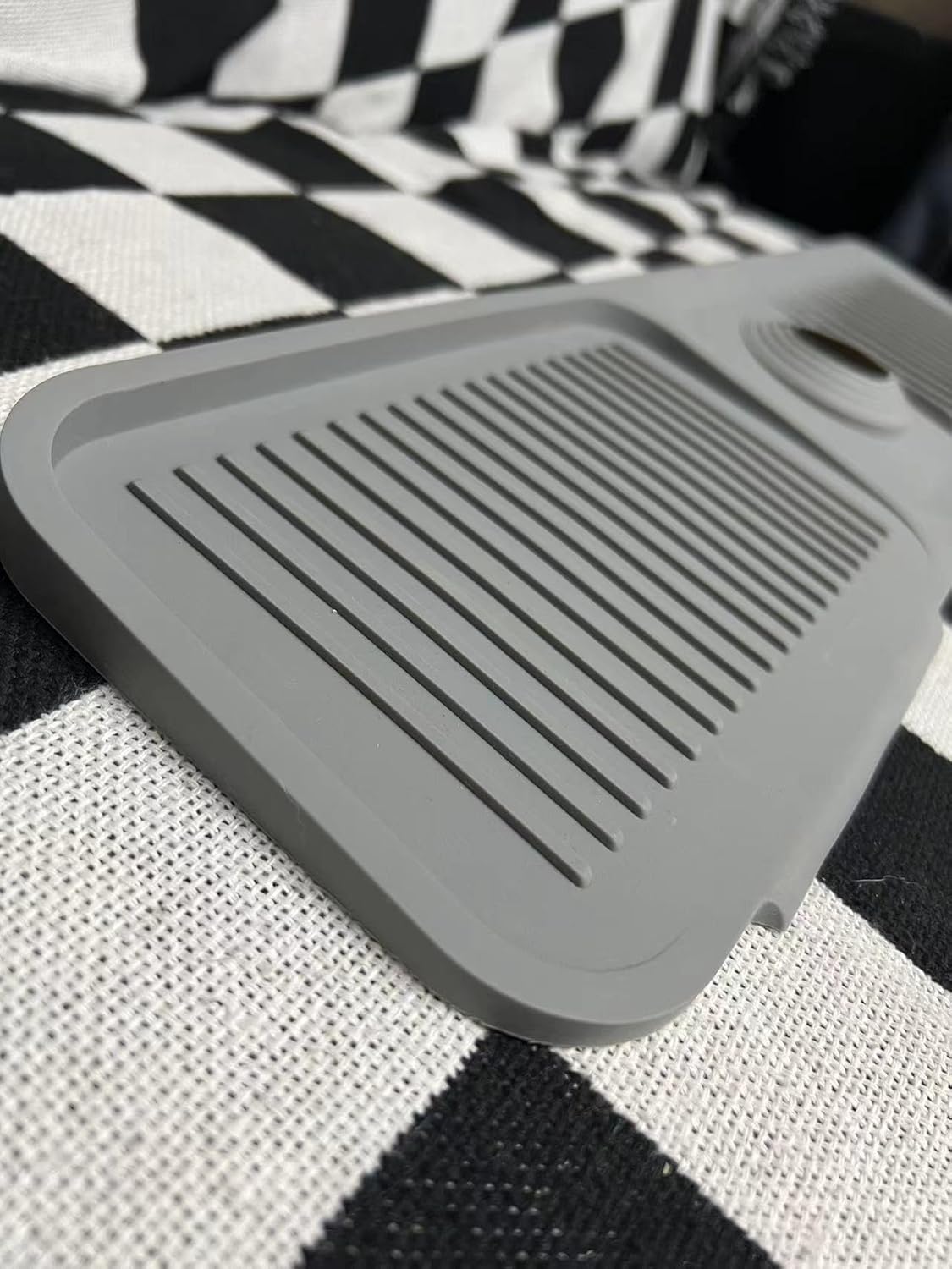 Tapete de silicona para grifo (24 x 5.5 pulgadas), tapete para fregadero, bandeja para atrapar goteo, tapete para atrapar grifos, alfombrilla