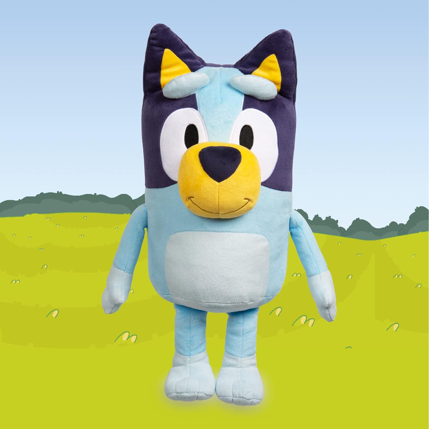 Bluey Jumbo Plush 40 cm, Blue Dog Plush, as in The Children’s Series, Soft and Soft, to Hug and accompany Your Children, Famous (BLY05000)