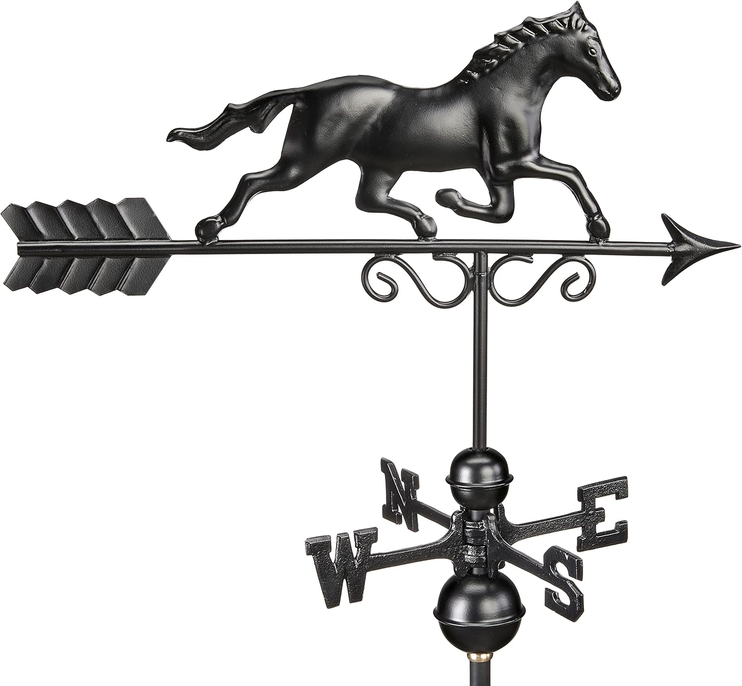 Good Directions – Veleta de caballo galope 1974K, acabado negro, 24 pulgadas de largo x 15 pulgadas de alto