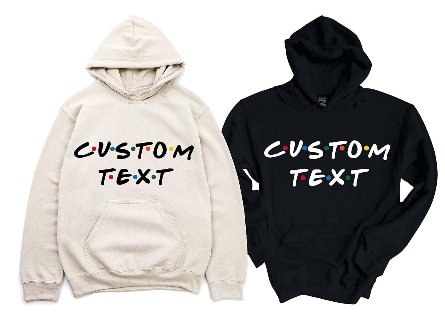 Customized Sweatshirt, Custom Sweater Design Your Own, Add Your Text Hoodie For Men and Women, Personalized Long Sleeve Shirts, Couple Pajamas For